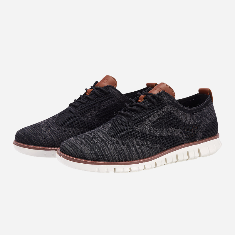 Antoine | Black Knit Sneakers