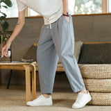 Graeme men's comfortable drawstring pants in Light Gray, view 5