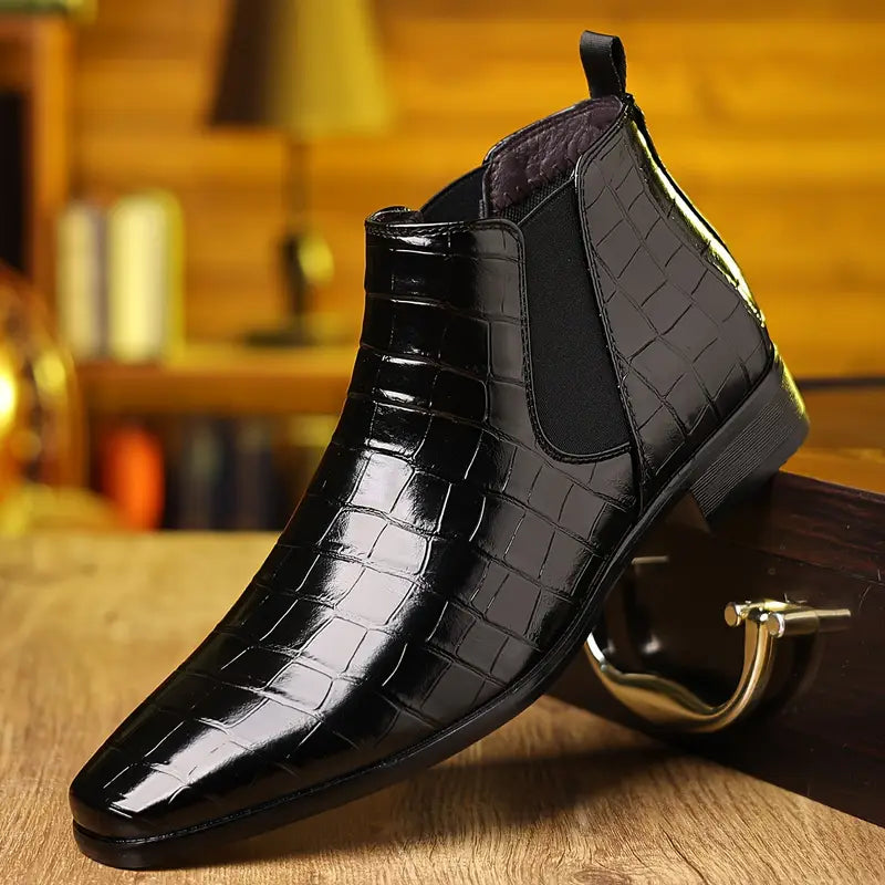 Liam | Croc-Print Chelsea Boots
